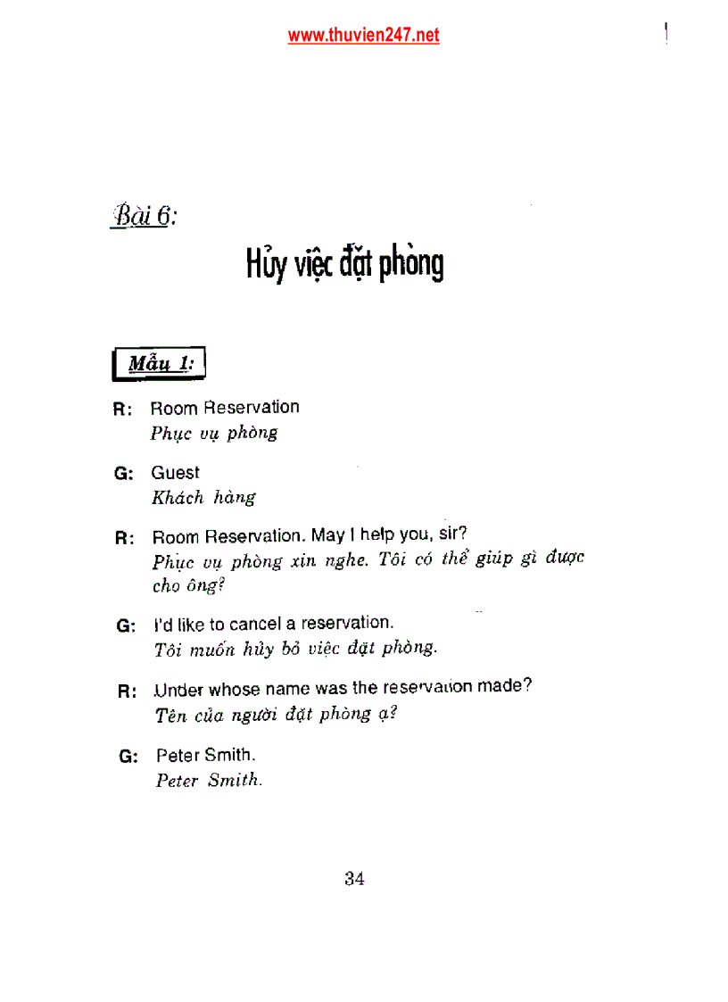 image for page Sách học Tiếng Anh Khách Sạn