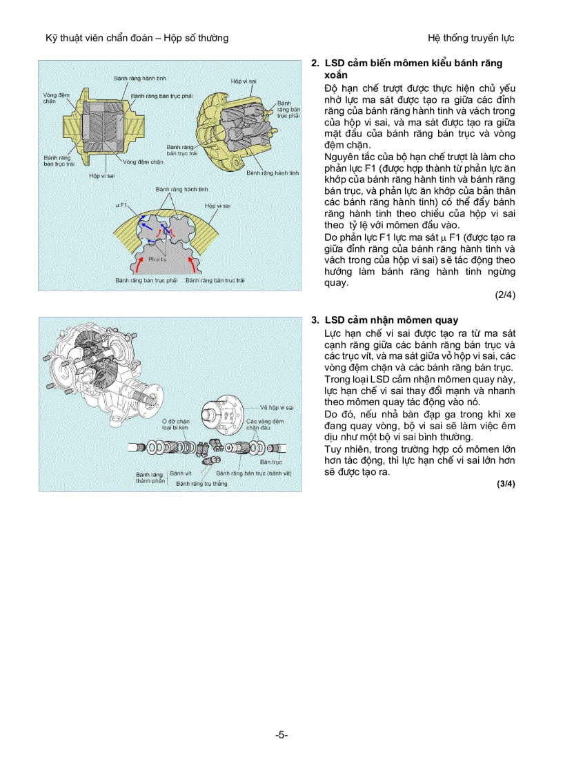 image for page Chuẩn đoán hộp số và ly hợp của HTTL 1