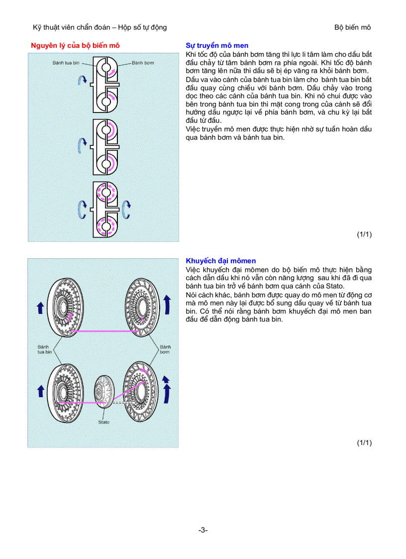 image for page Khái quát chung về bộ biến mô mem trong HTTL xe ô tô