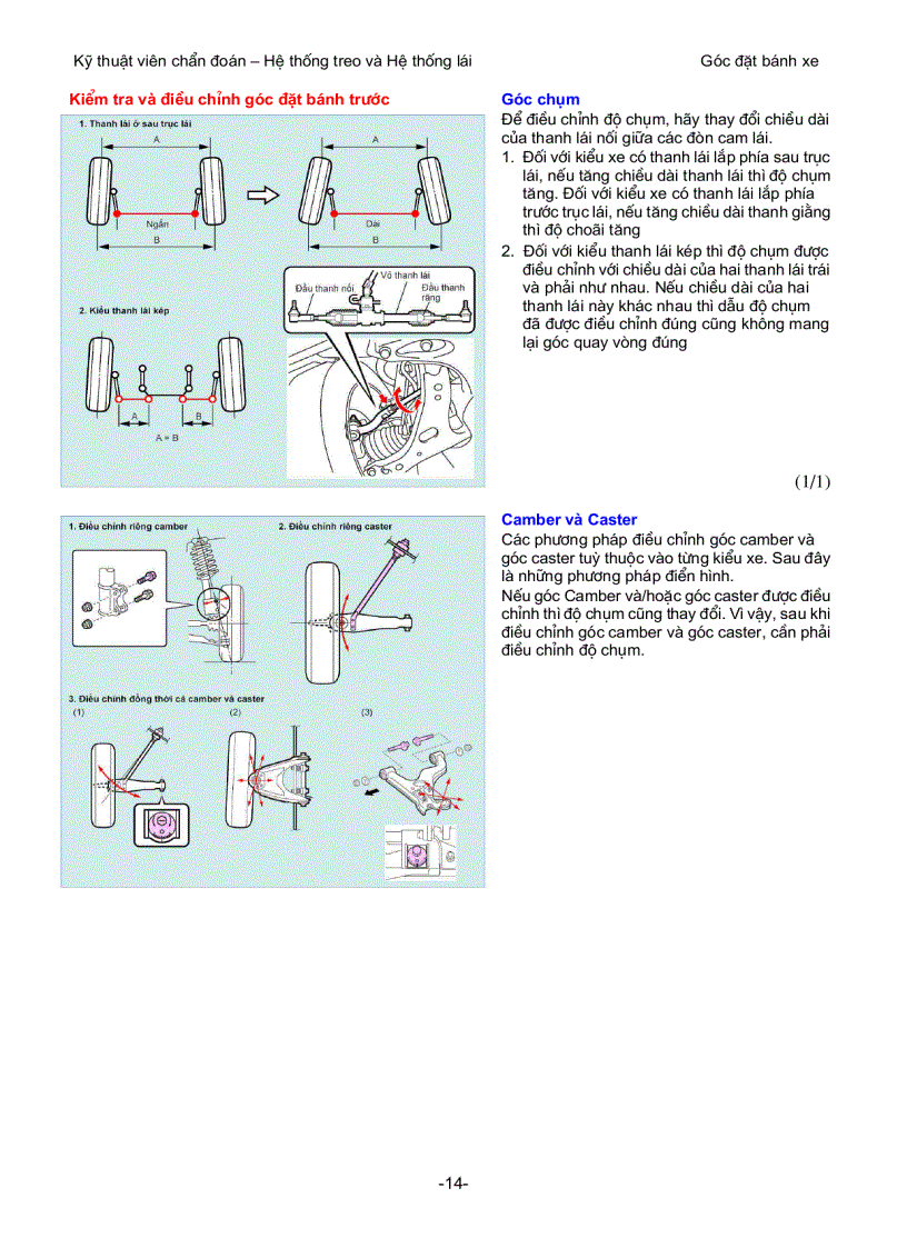 image for page Tìm hiểu góc đặt bánh xe của ô tô