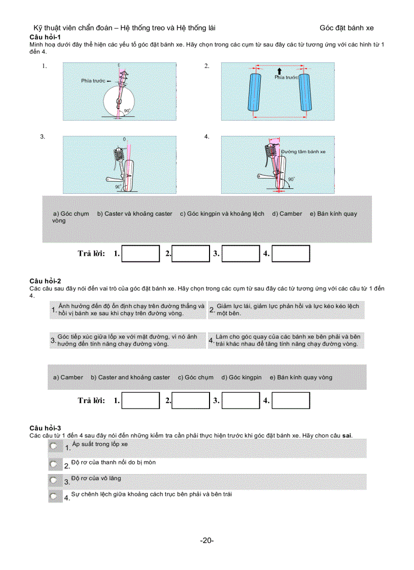 image for page Tìm hiểu góc đặt bánh xe của ô tô