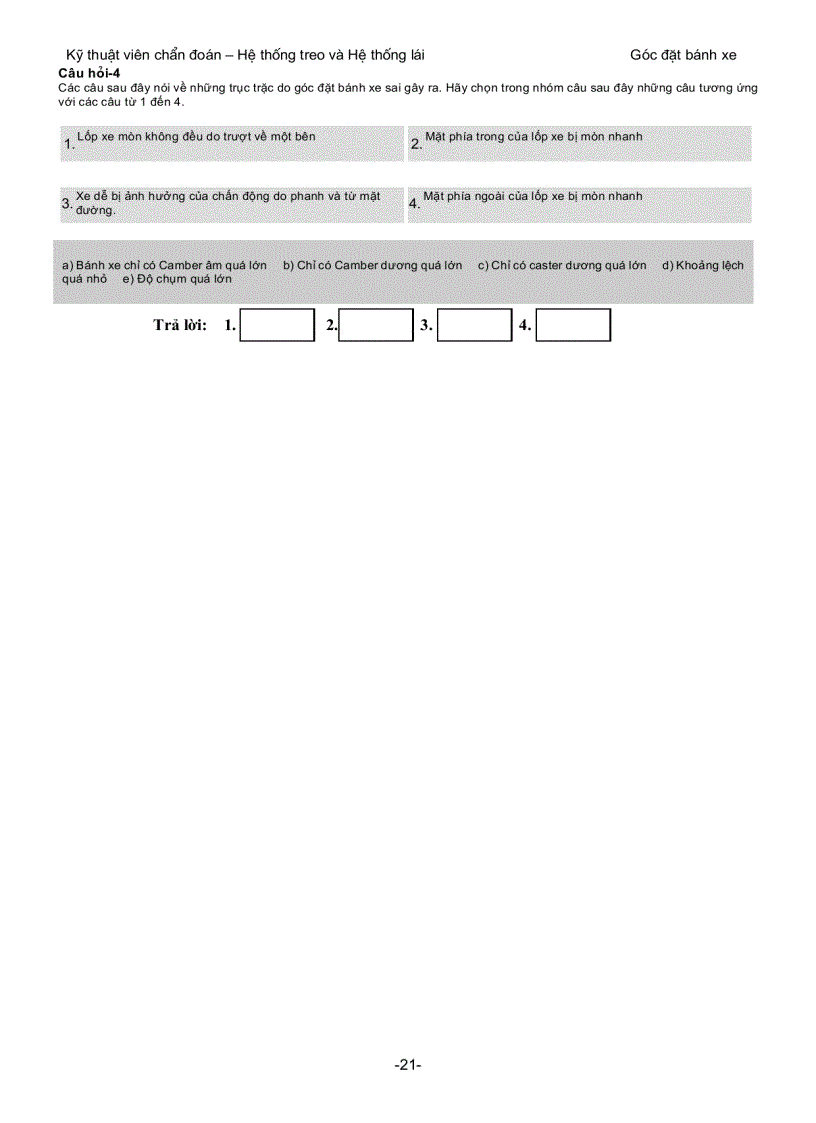 image for page Tìm hiểu góc đặt bánh xe của ô tô
