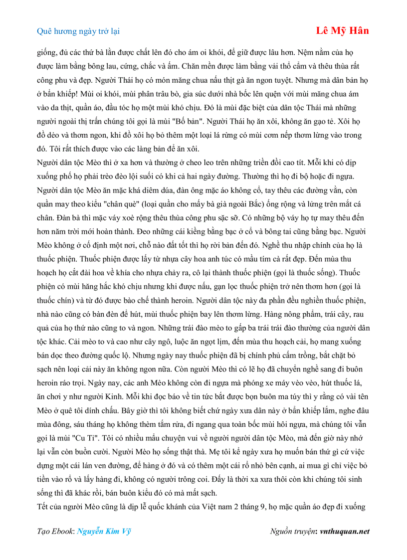 image for page Ebook Quê hương ngày trở lại Lê Mỹ Hân