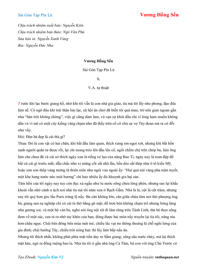 image for page Ebook Sài Gòn Tạp Pín Lù Vương Hồng Sển