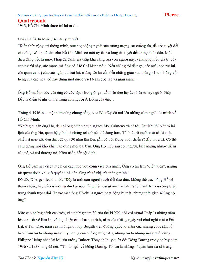 image for page Ebook Sự mù quáng của tướng de Gaulle đối với cuộc chiến ở Đông Dương Pierre Quatreponit