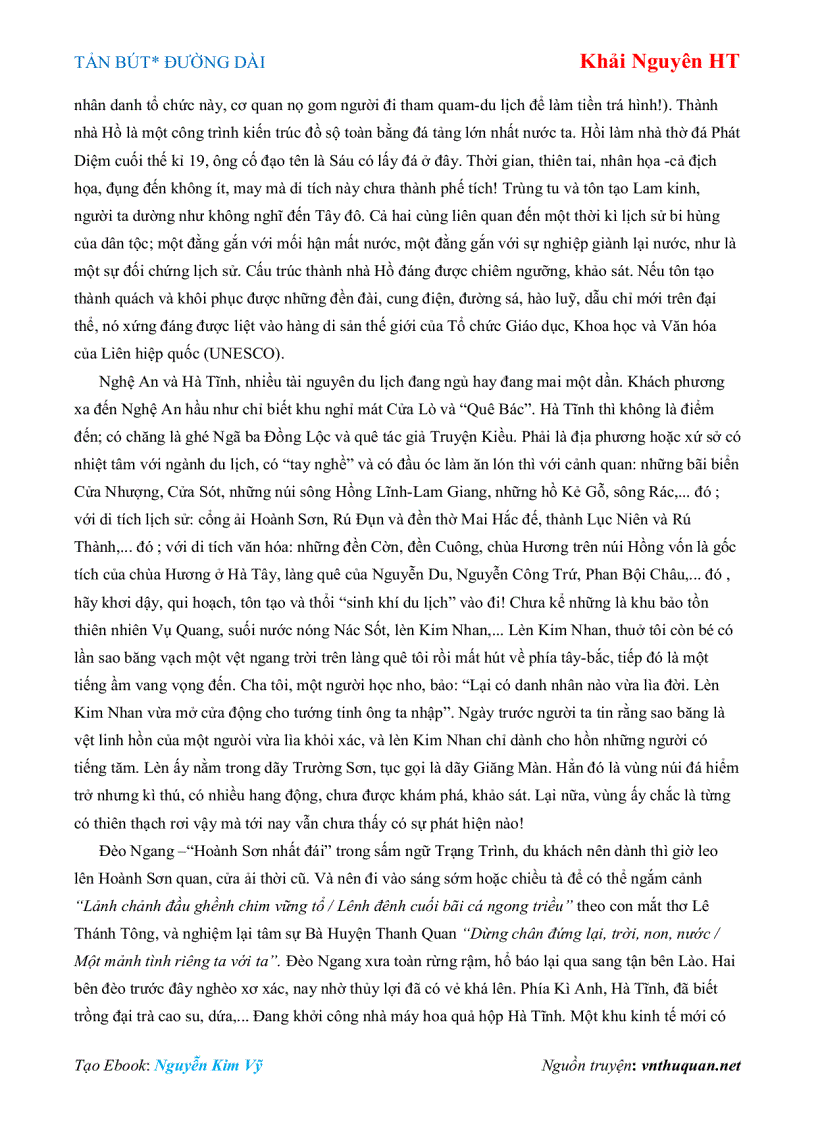 image for page Ebook TẢN BÚT ĐƯỜNG DÀI Khải Nguyên HT
