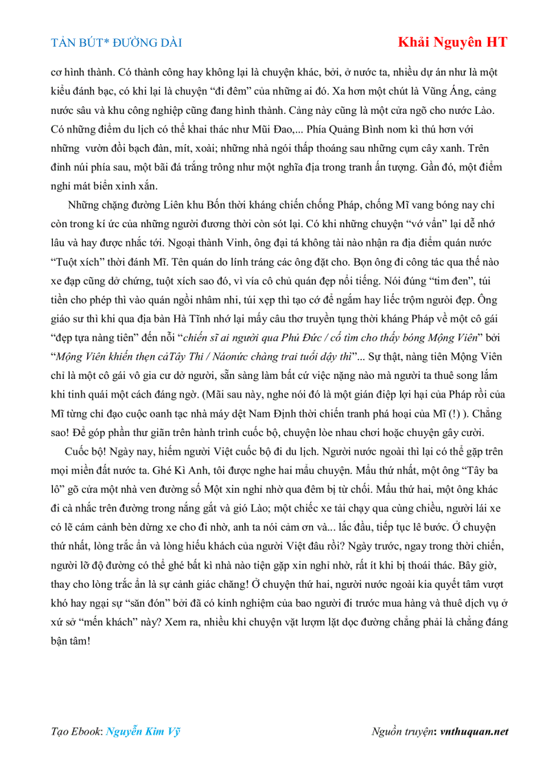 image for page Ebook TẢN BÚT ĐƯỜNG DÀI Khải Nguyên HT