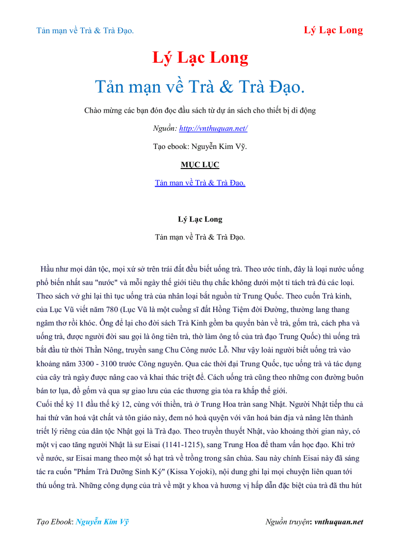 image for page Ebook Tản mạn về Trà Trà Đạo Lý Lạc Long
