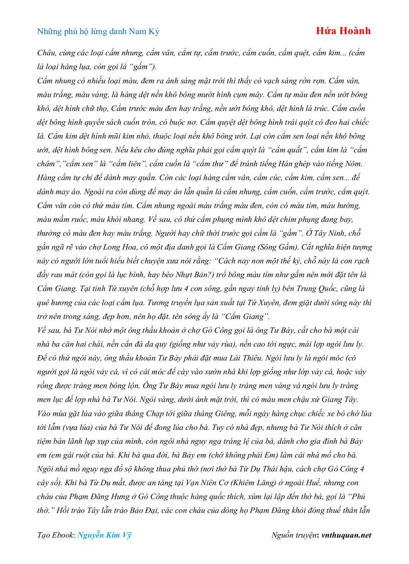 image for page Ebook Những phú hộ lừng danh Nam Kỳ Hứa Hoành