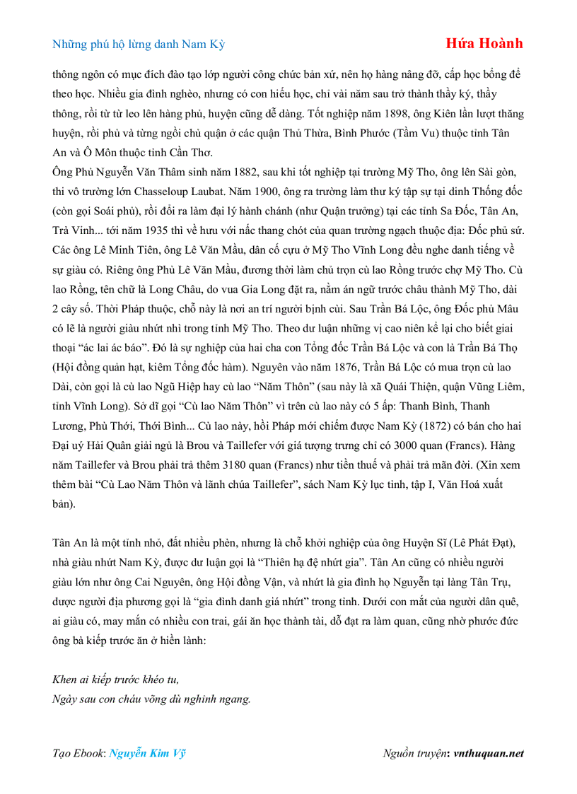 image for page Ebook Những phú hộ lừng danh Nam Kỳ Hứa Hoành