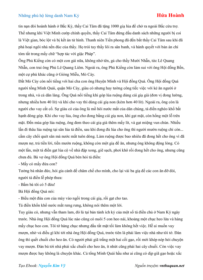 image for page Ebook Những phú hộ lừng danh Nam Kỳ Hứa Hoành