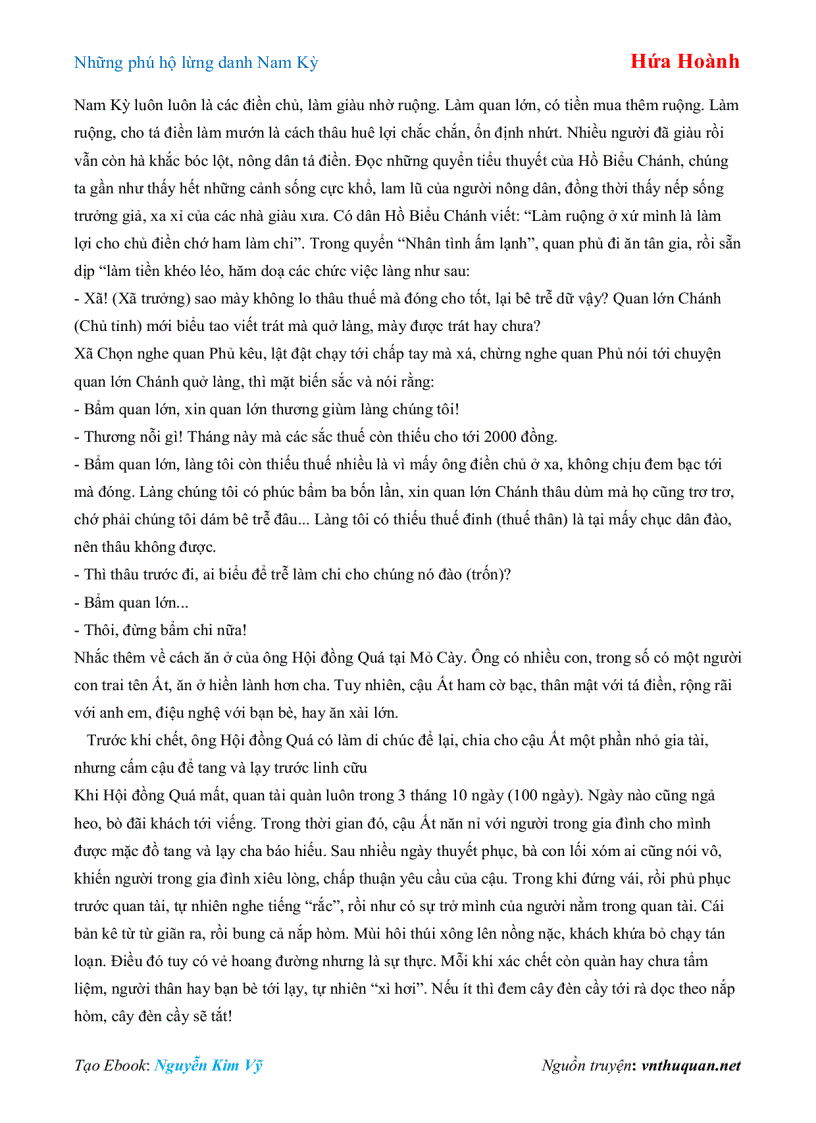 image for page Ebook Những phú hộ lừng danh Nam Kỳ Hứa Hoành