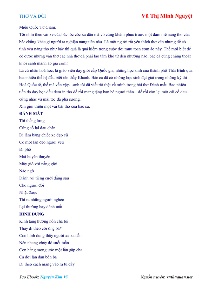 image for page Ebook THƠ VÀ ĐỜI Vũ Thị Minh Nguyệt