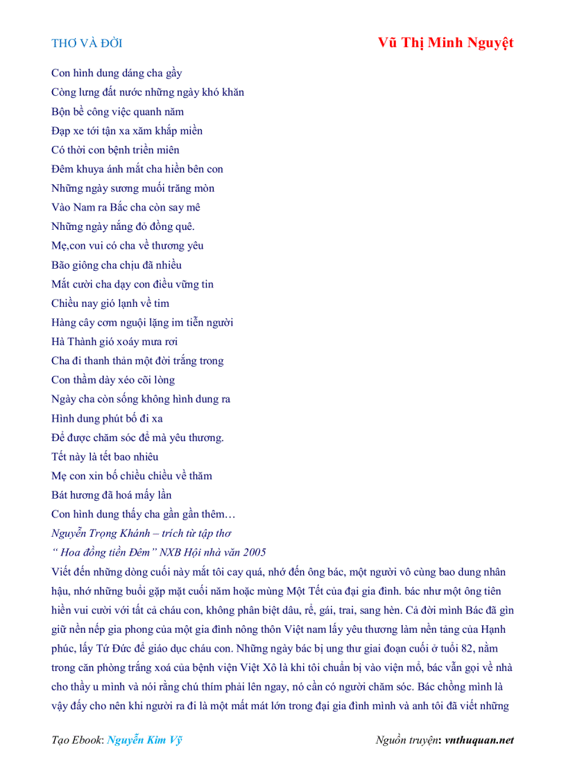image for page Ebook THƠ VÀ ĐỜI Vũ Thị Minh Nguyệt