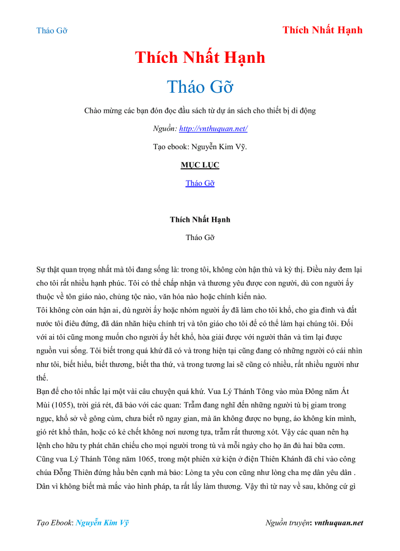 image for page Ebook Tháo Gỡ Thích Nhất Hạnh