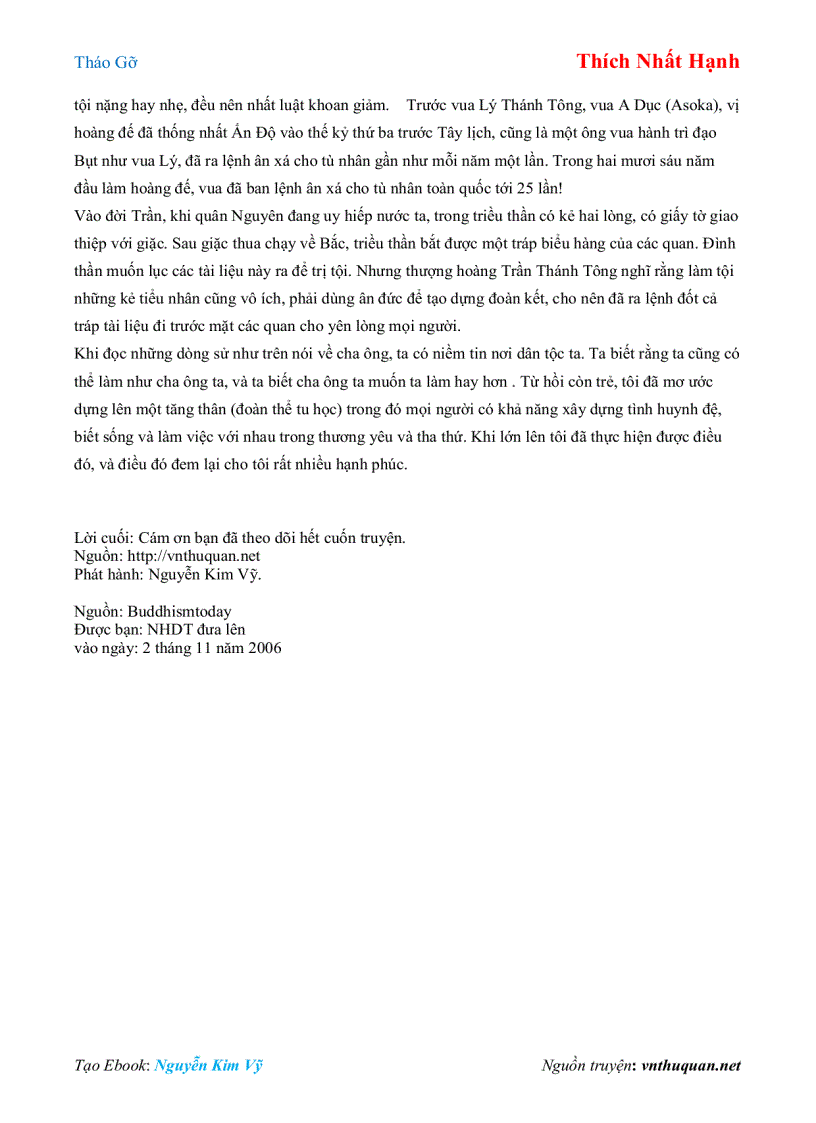 image for page Ebook Tháo Gỡ Thích Nhất Hạnh