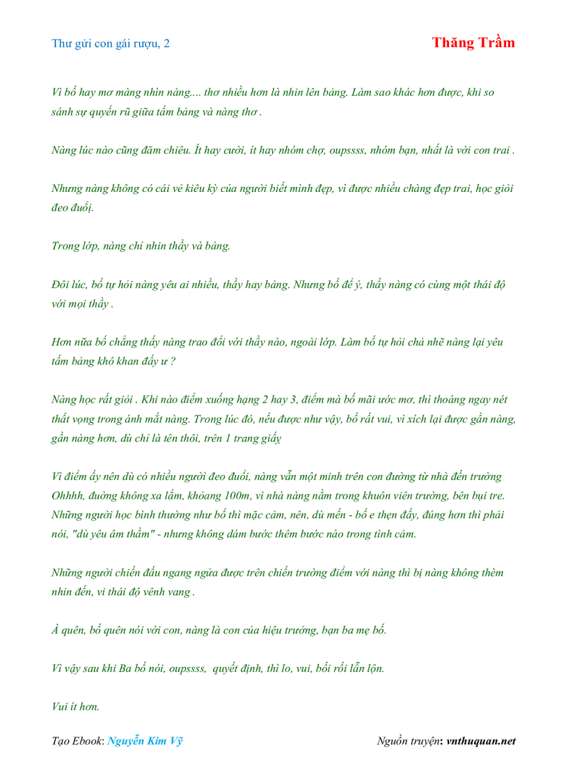 image for page Ebook Thư gửi con gái rượu 2 Thăng Trầm