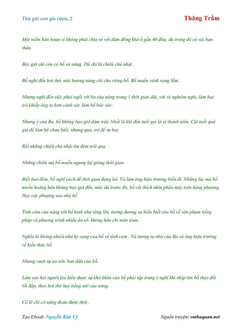 image for page Ebook Thư gửi con gái rượu 2 Thăng Trầm