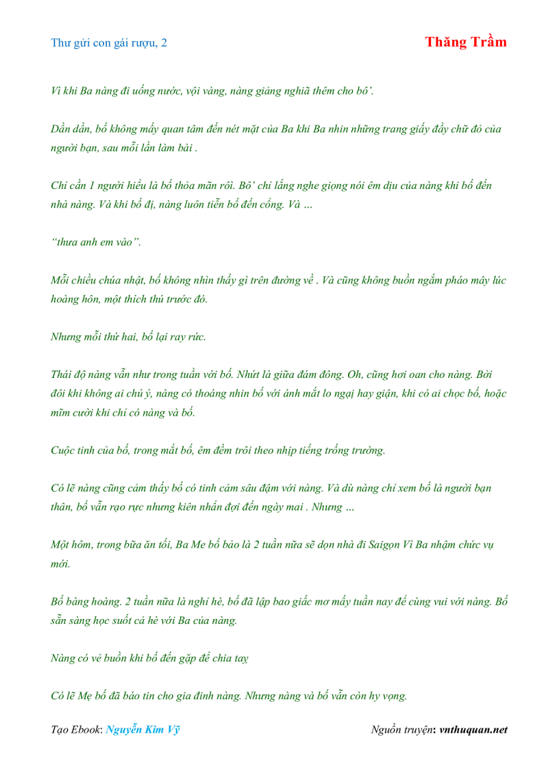 image for page Ebook Thư gửi con gái rượu 2 Thăng Trầm