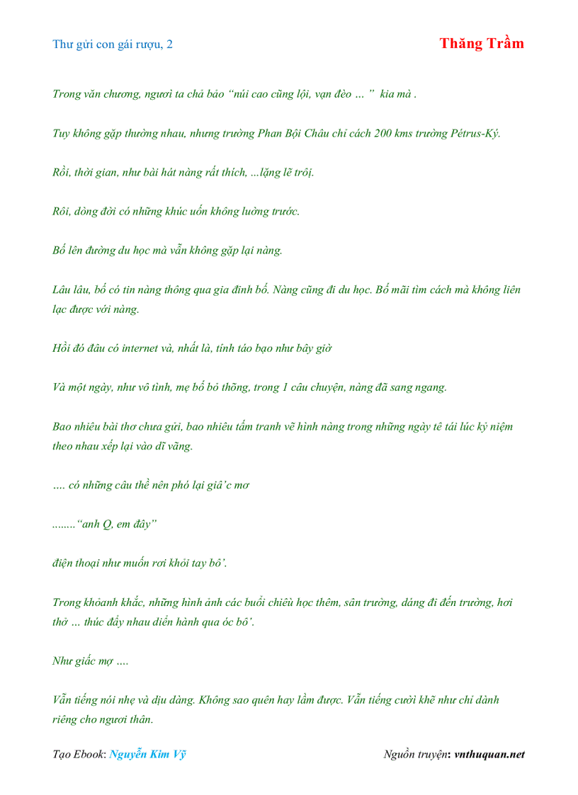 image for page Ebook Thư gửi con gái rượu 2 Thăng Trầm