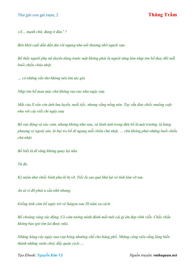 image for page Ebook Thư gửi con gái rượu 2 Thăng Trầm