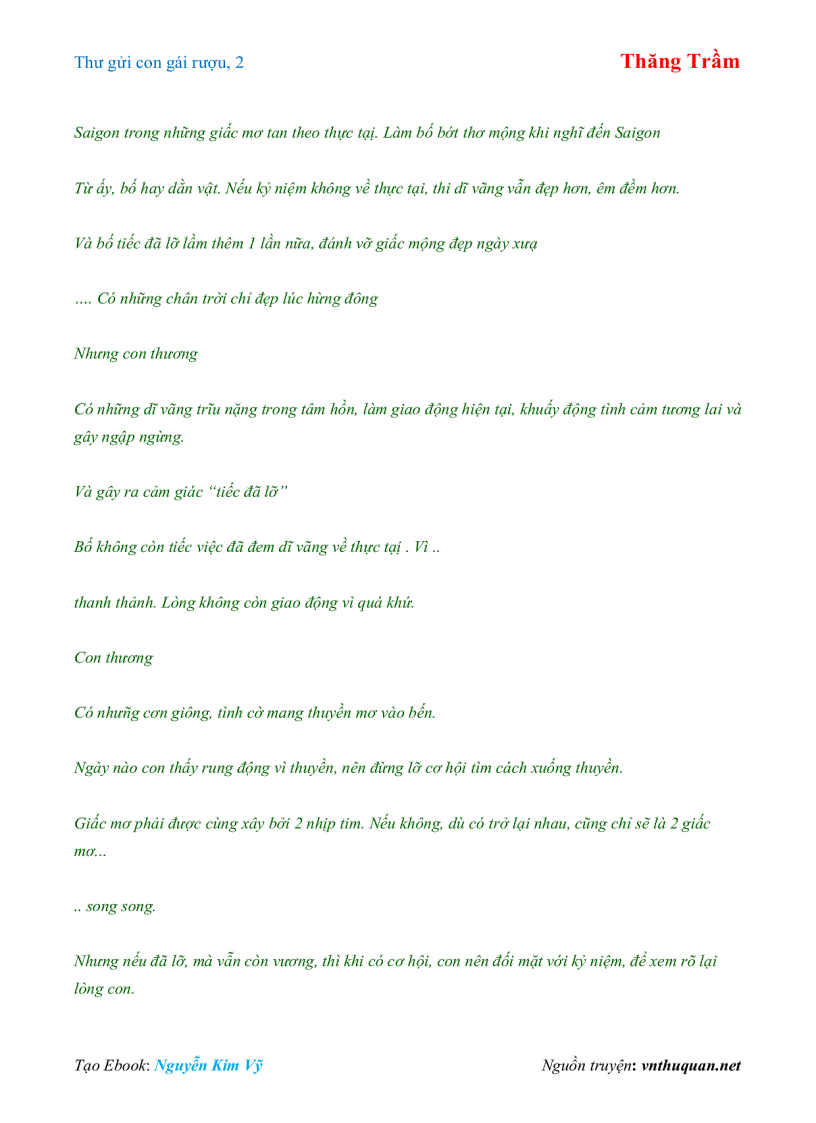 image for page Ebook Thư gửi con gái rượu 2 Thăng Trầm