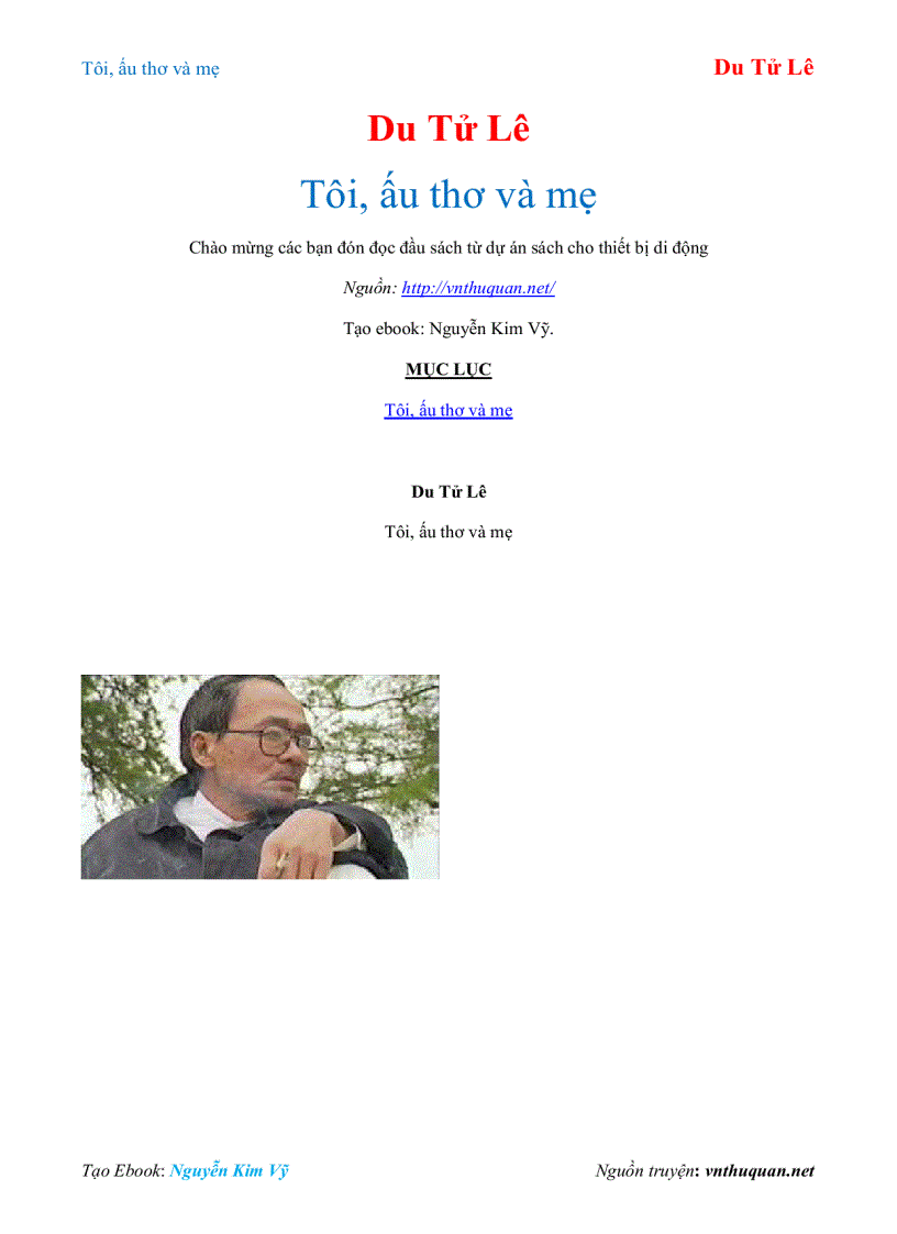 image for page Ebook Tôi ấu thơ và mẹ Du Tử Lê