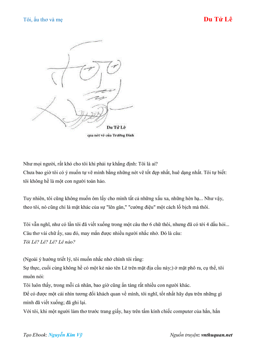 image for page Ebook Tôi ấu thơ và mẹ Du Tử Lê