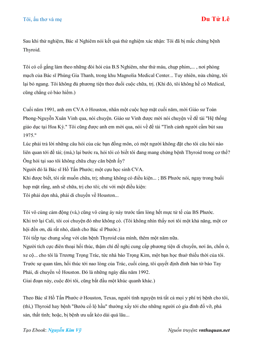 image for page Ebook Tôi ấu thơ và mẹ Du Tử Lê