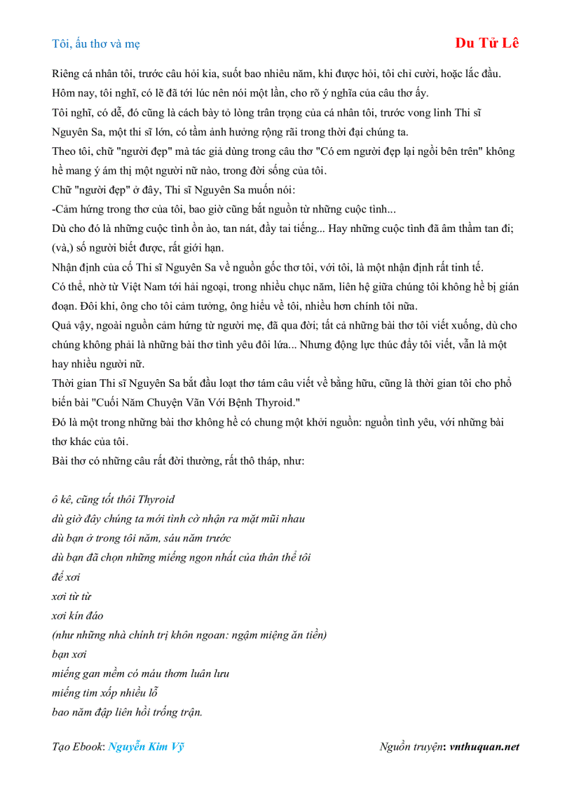 image for page Ebook Tôi ấu thơ và mẹ Du Tử Lê