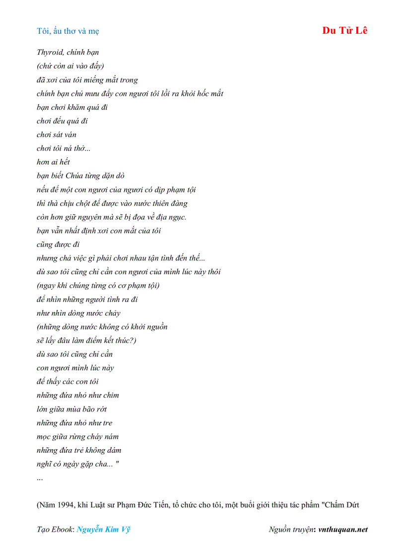 image for page Ebook Tôi ấu thơ và mẹ Du Tử Lê