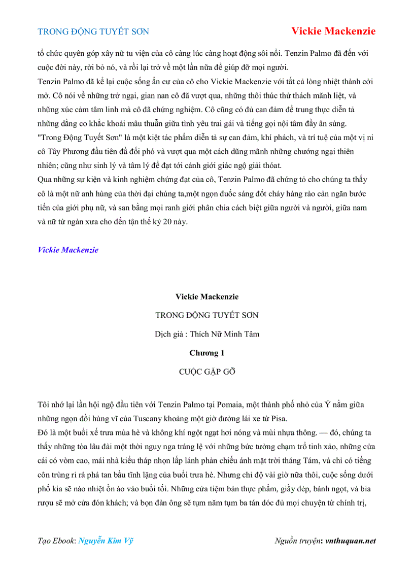 image for page Ebook TRONG ĐỘNG TUYẾT SƠN Vickie Mackenzie