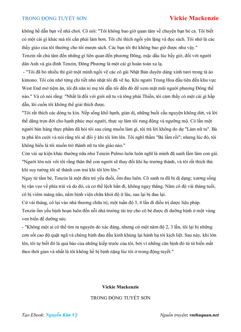 image for page Ebook TRONG ĐỘNG TUYẾT SƠN Vickie Mackenzie