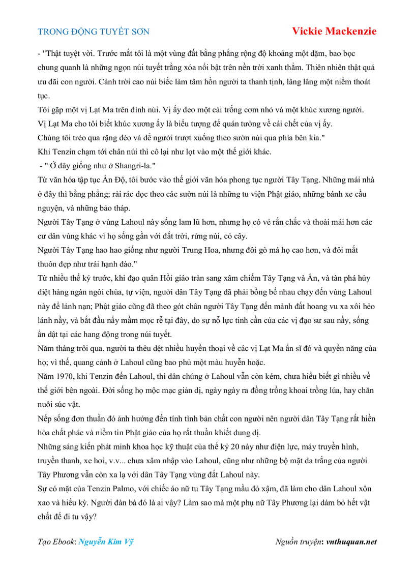 image for page Ebook TRONG ĐỘNG TUYẾT SƠN Vickie Mackenzie