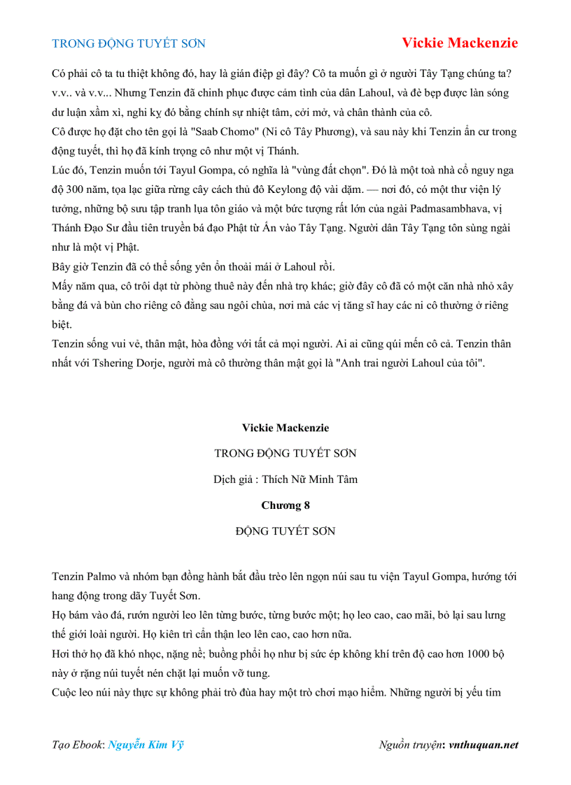 image for page Ebook TRONG ĐỘNG TUYẾT SƠN Vickie Mackenzie