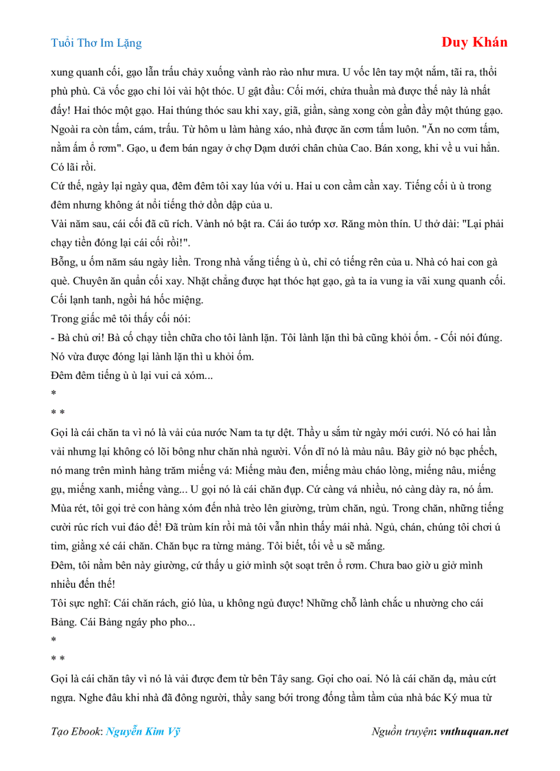 image for page Ebook Tuổi thơ im lặng Duy Khán