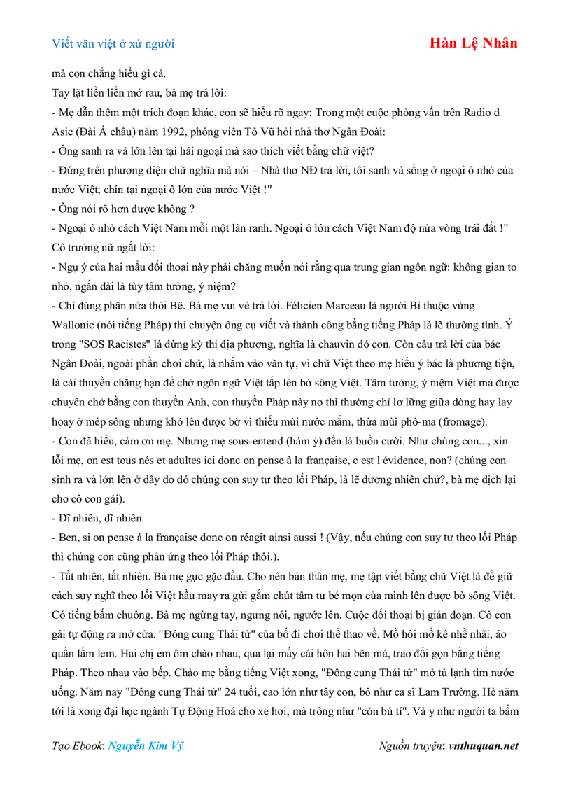 image for page Ebook Viết văn việt ở xứ người Hàn Lệ Nhân