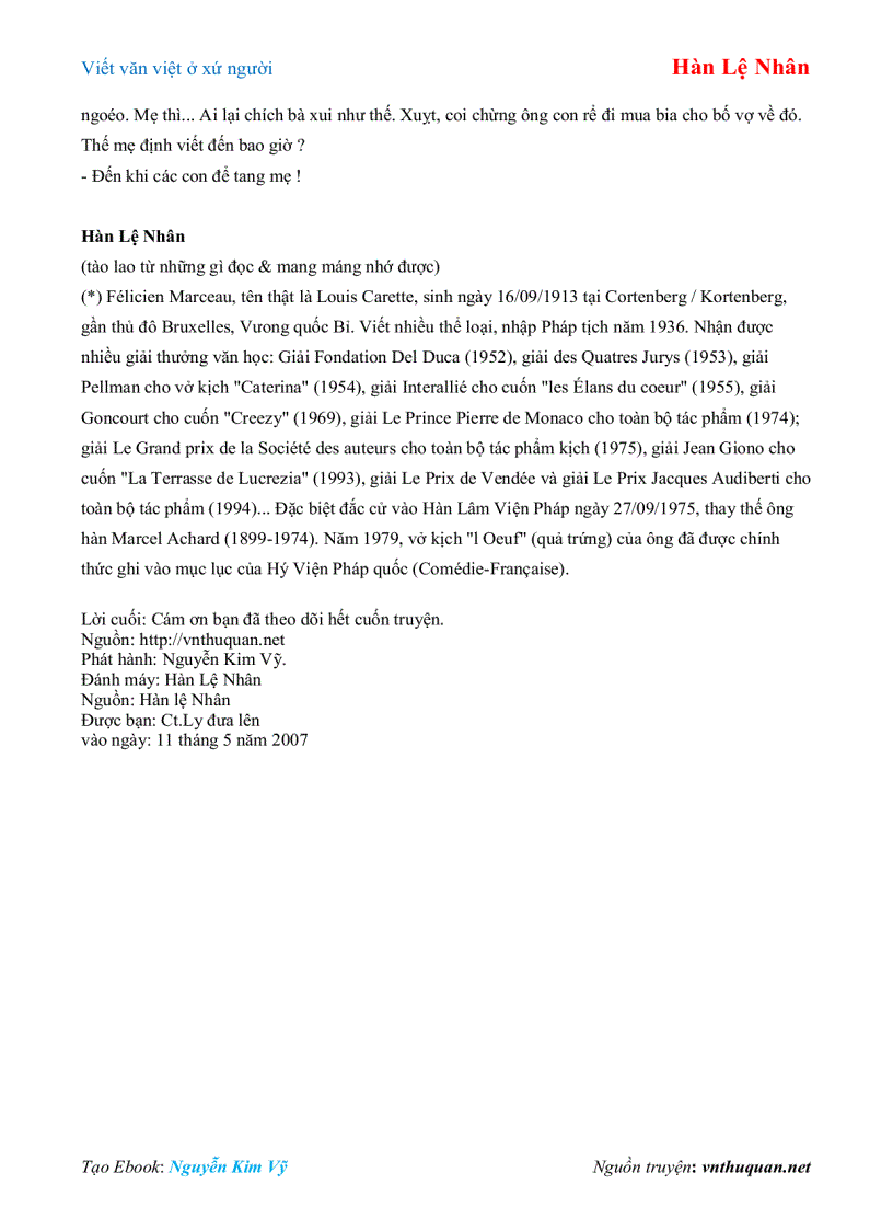 image for page Ebook Viết văn việt ở xứ người Hàn Lệ Nhân