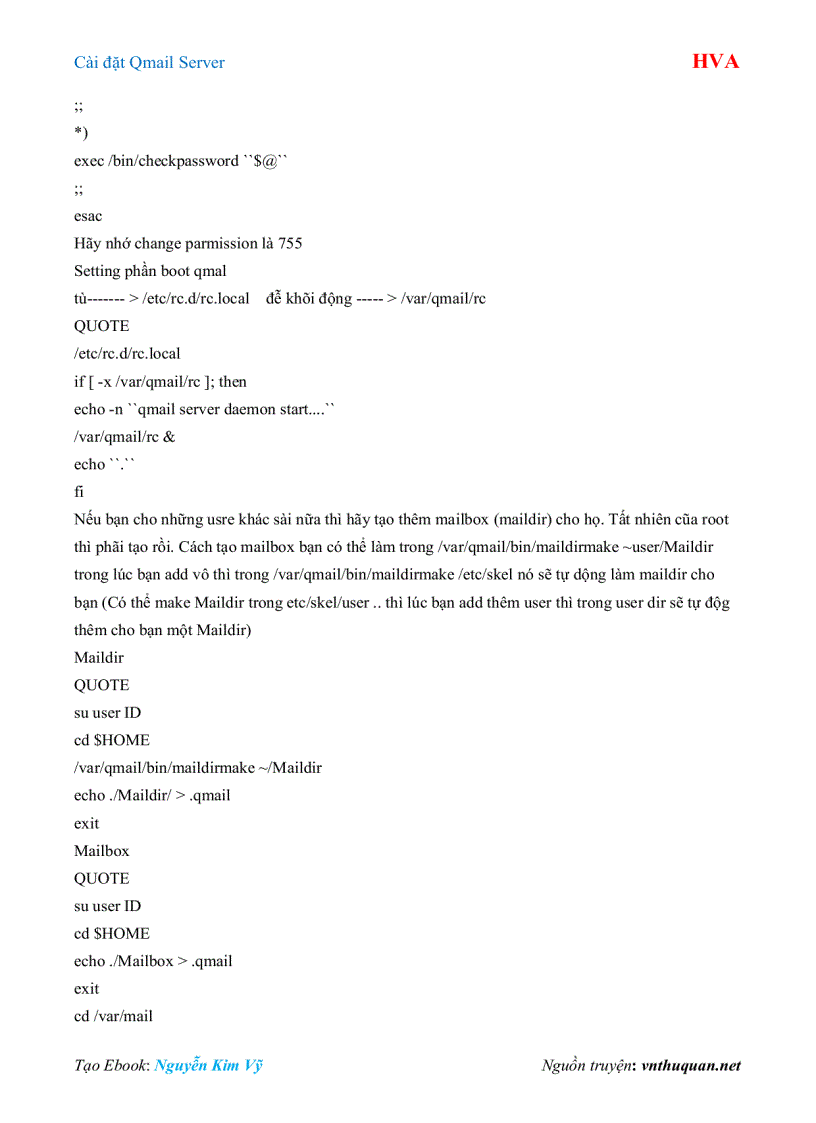 image for page Ebook Cài đặt Qmail Server HVA