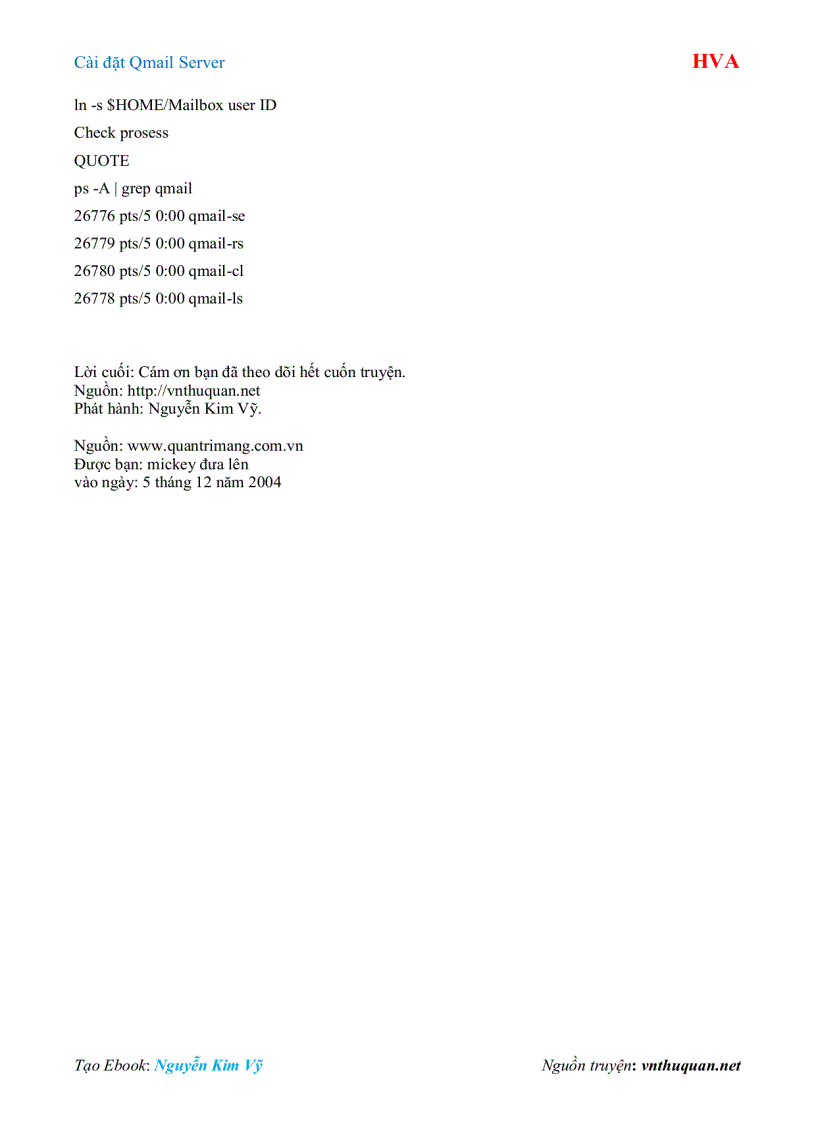 image for page Ebook Cài đặt Qmail Server HVA