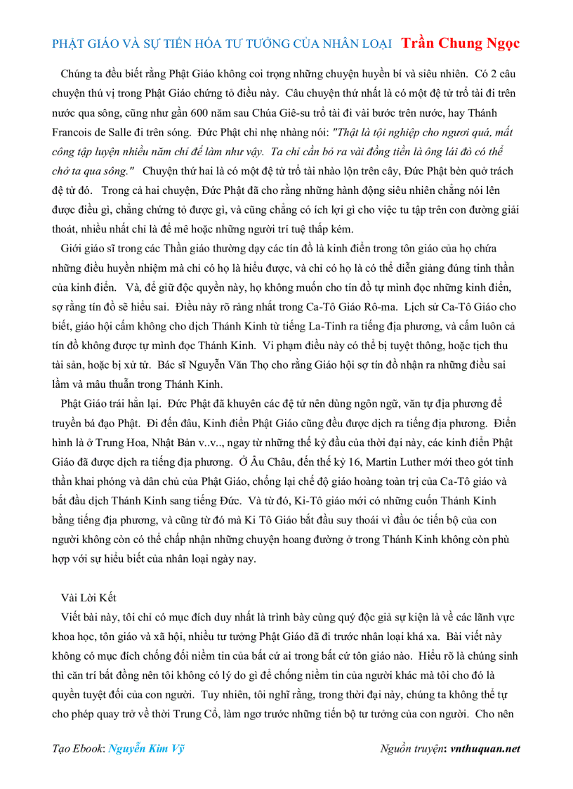 image for page Ebook PHẬT GIÁO VÀ SỰ TIẾN HÓA TƯ TƯỞNG CỦA NHÂN LOẠI Trần Chung Ngọc
