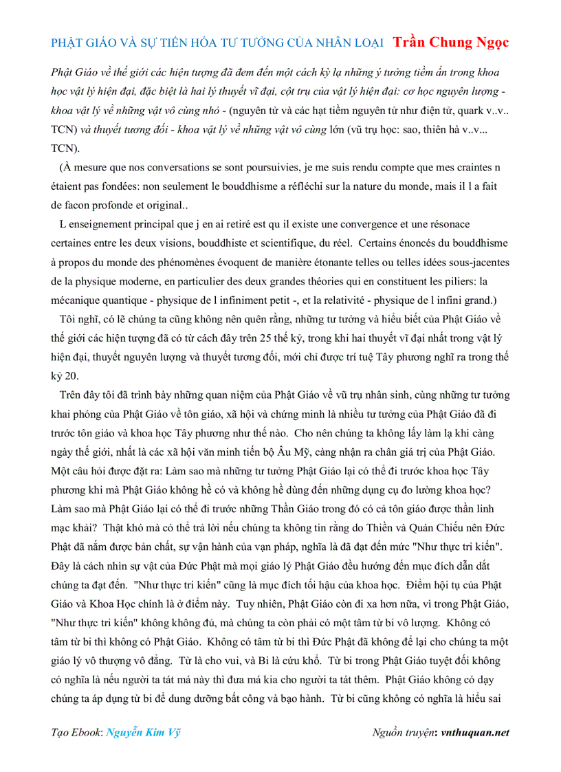 image for page Ebook PHẬT GIÁO VÀ SỰ TIẾN HÓA TƯ TƯỞNG CỦA NHÂN LOẠI Trần Chung Ngọc