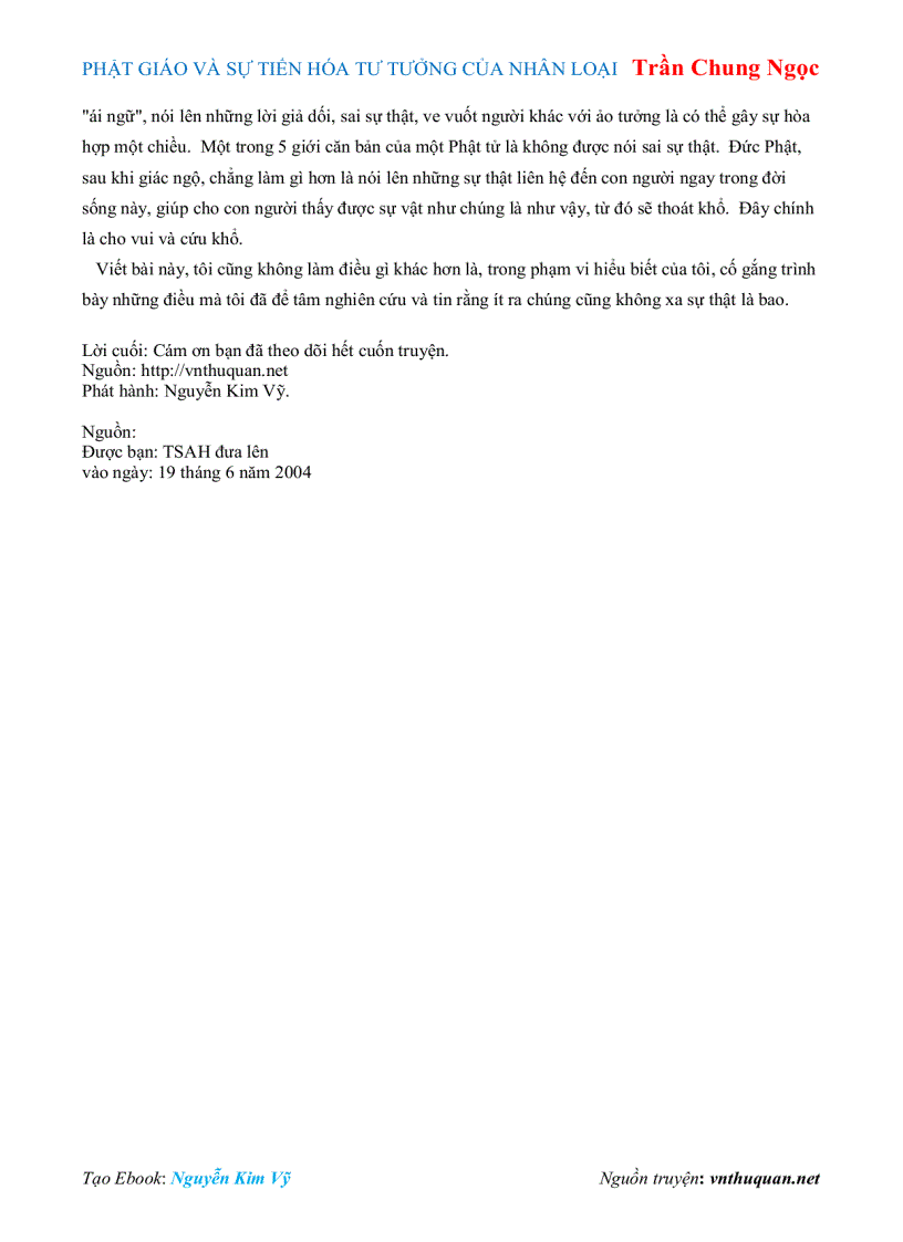 image for page Ebook PHẬT GIÁO VÀ SỰ TIẾN HÓA TƯ TƯỞNG CỦA NHÂN LOẠI Trần Chung Ngọc