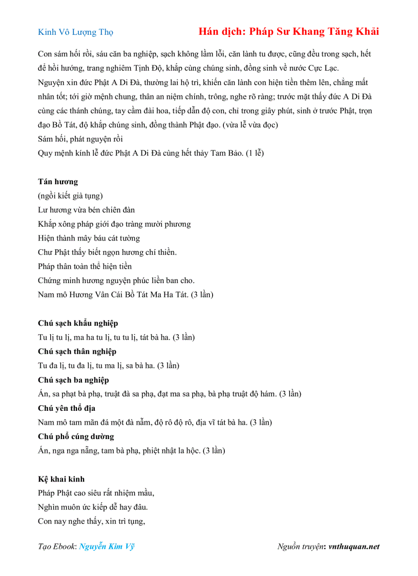 image for page Ebook Kinh Vô Lượng Thọ Hán dịch Pháp Sư Khang Tăng Khải