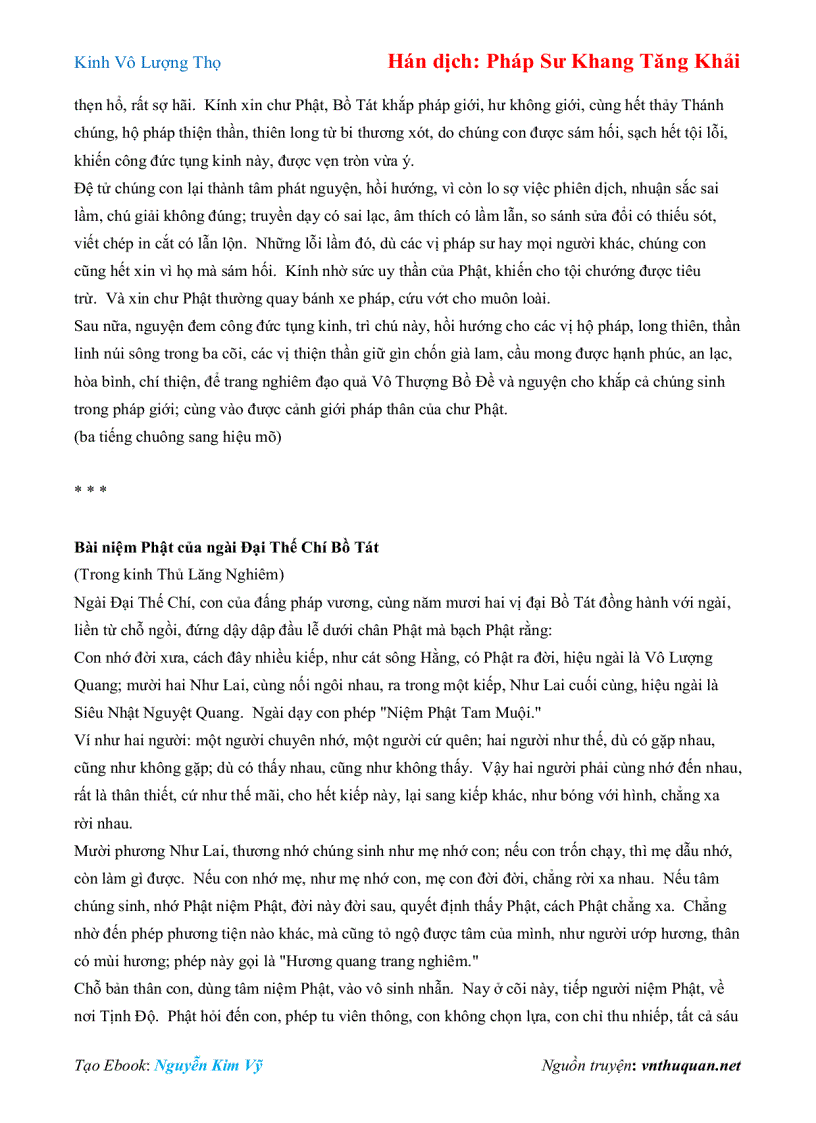 image for page Ebook Kinh Vô Lượng Thọ Hán dịch Pháp Sư Khang Tăng Khải