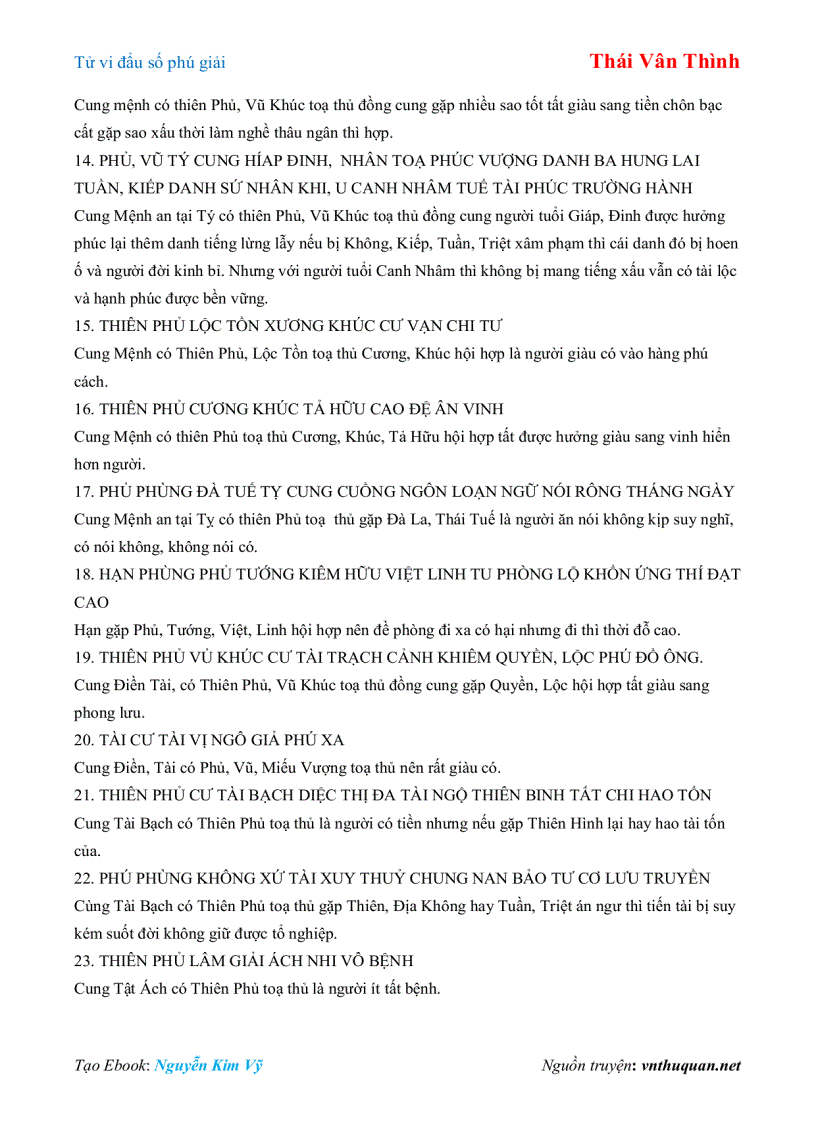 image for page Ebook Tử vi đẩu số phú giải Thái Vân Thình