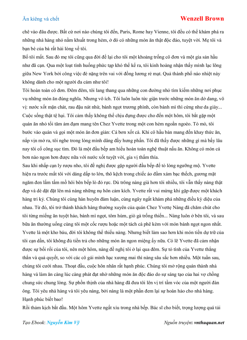 image for page Ebook Ăn kiêng và chết Wenzell Brown