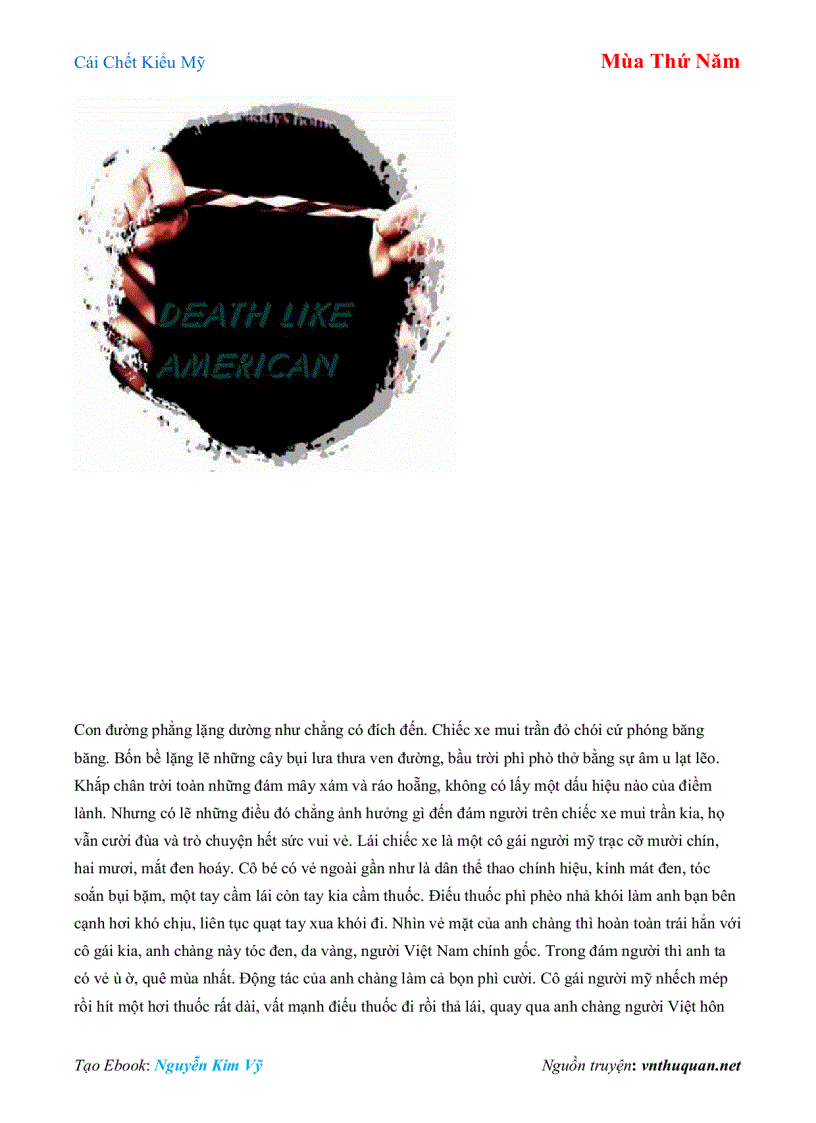 image for page Ebook Cái Chết Kiểu Mỹ Mùa Thứ Năm