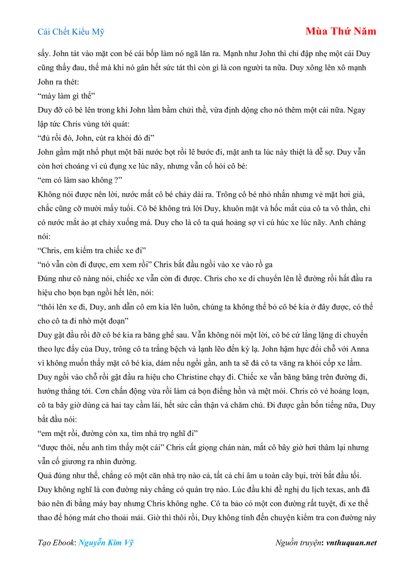 image for page Ebook Cái Chết Kiểu Mỹ Mùa Thứ Năm