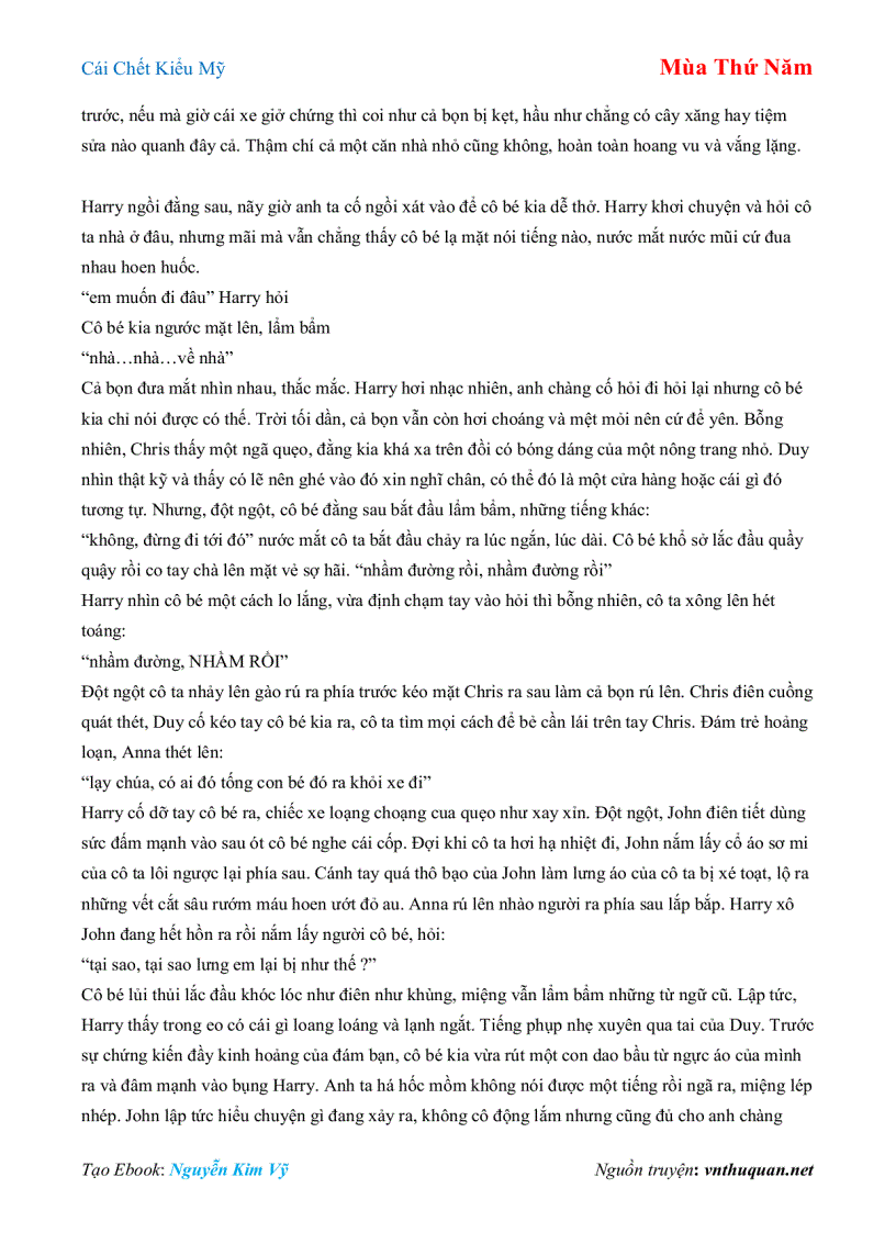 image for page Ebook Cái Chết Kiểu Mỹ Mùa Thứ Năm